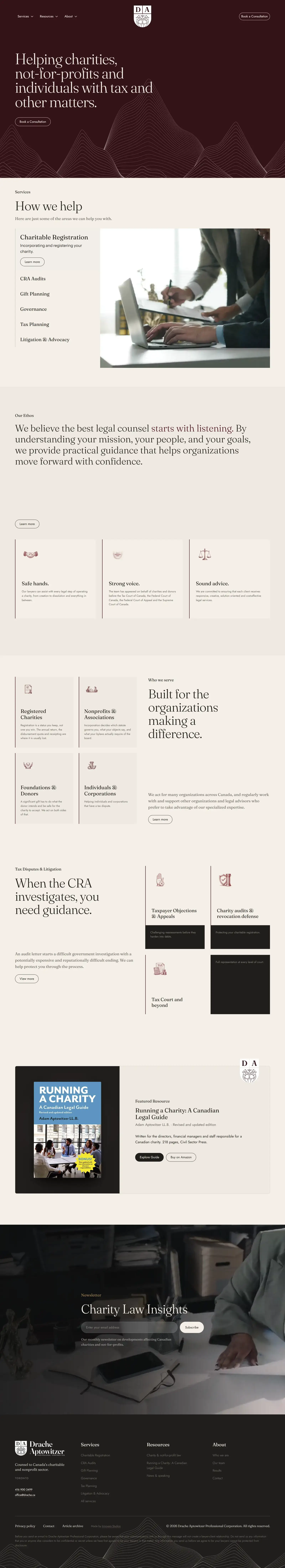 The drache.ca home page