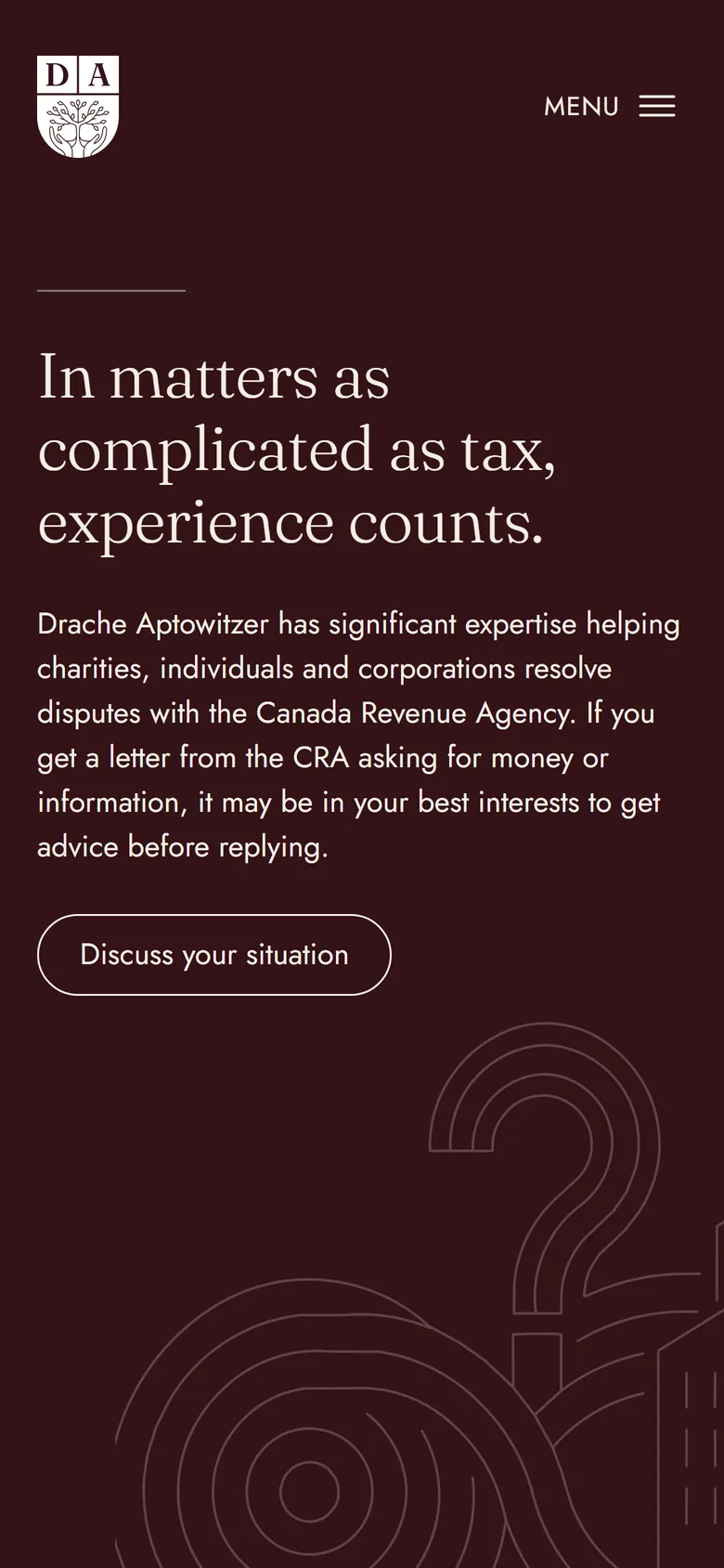 CRA audits page on a phone