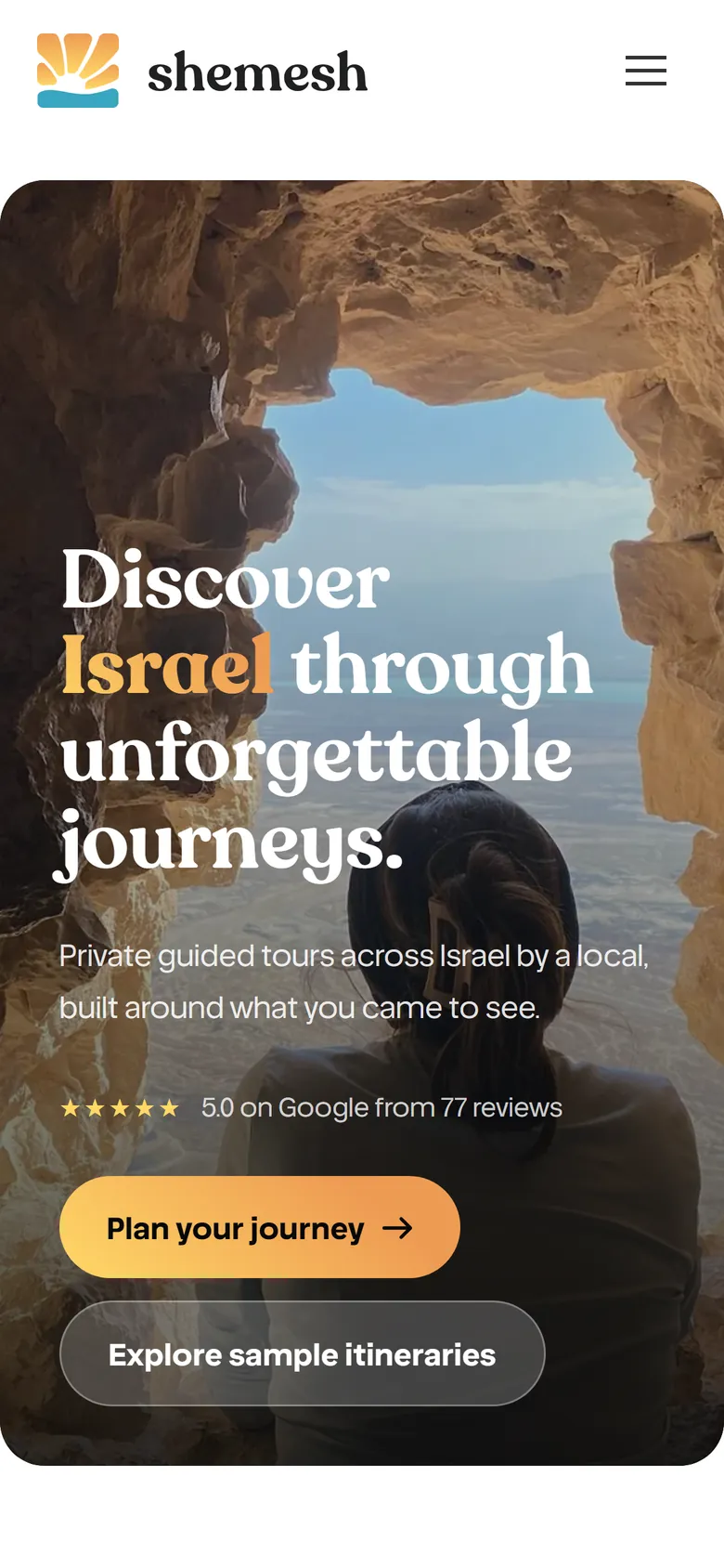 Home page on a phone