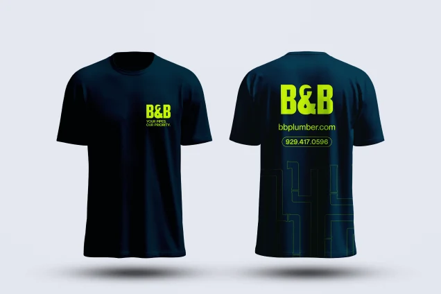 B&B T-shirts, front and back